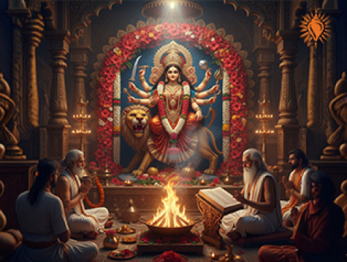 Durga  puja  and Chandi path